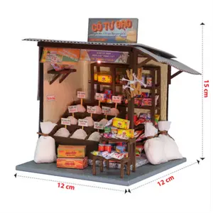 Saigon Vintage Rice Shop DIY Kit Mô Hình Sài Gòn Thu Nhỏ-Tiệm Gạo Sài Gòn Xưa