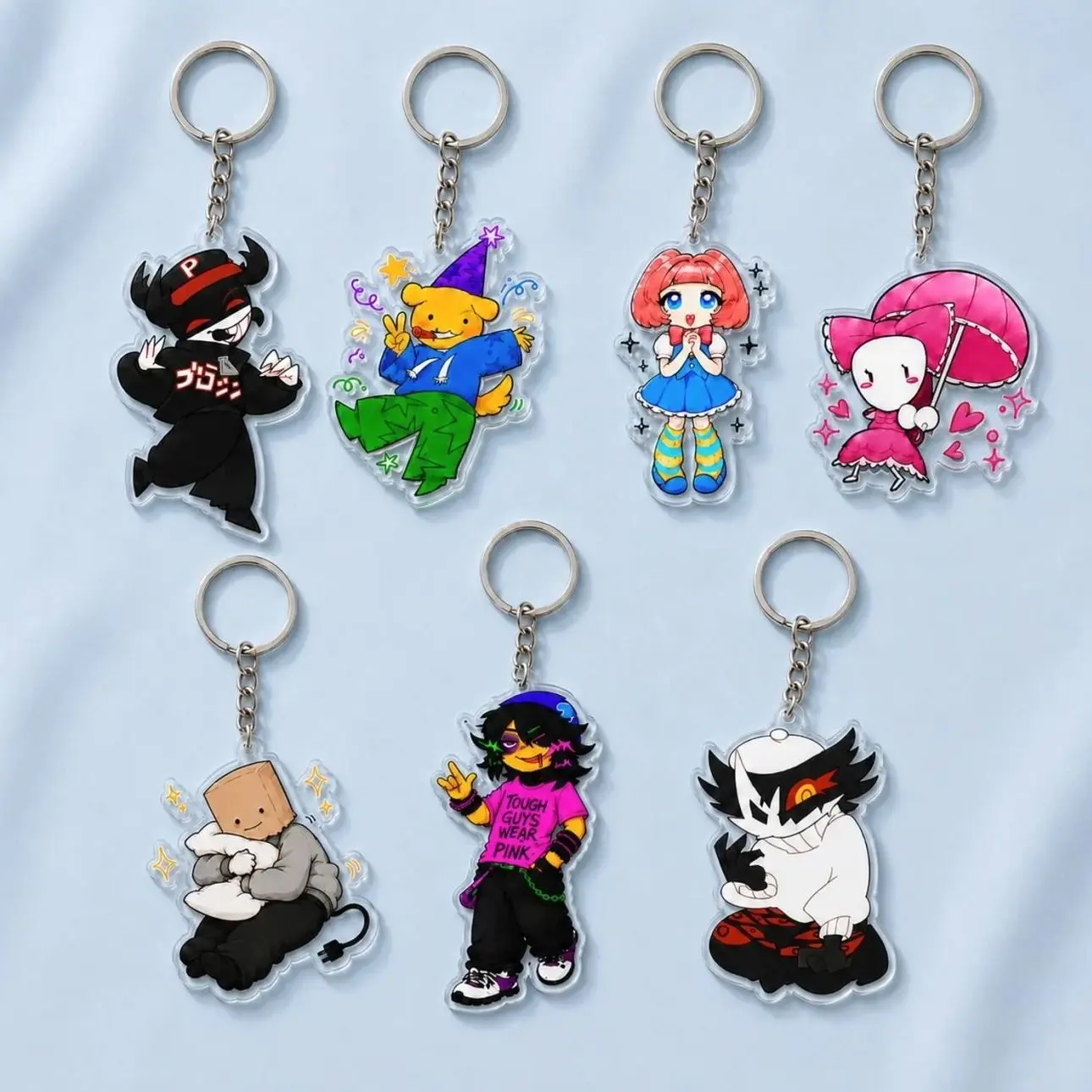 Regretevator Keychain, Pest Poob STAT Mozelle Lampert Infected Folly, Game Fan Gift, Backpack Accessory