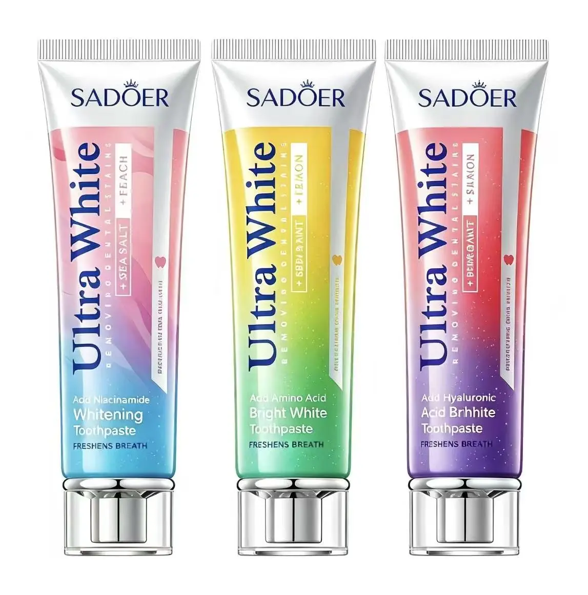 Mixed Flavors Toothpaste with Niacinamide Amino Acid Hyaluronic Acid Gentle Remove Surface Residues Improve Bad Breath for Daily Home Dental Care
