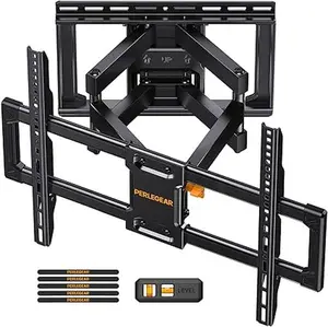 UL Listed Full Motion TV Wall Mount for 40-86 inch / 42-84 inch / 42-85 inch TVs up to 132 lbs, TV Mount with Dual Articulating Arms, Tool-Free Tilt, Swivel, Extension, Leveling, Max VESA 600x400mm, 16" Studs#TikTokShopBlackFriday