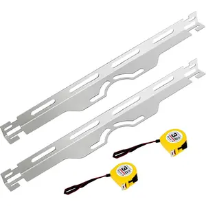 Wheel Alignment Tool, Heavy Duty  Alignment Tool Plates, 2 count Stainless Steel Accurate Wheel Alignment Measurements for , Includes 2 Measuring Tapes