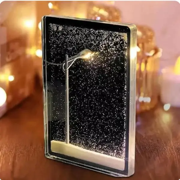 Cozy Snowy Street Light Lamp for Christmas decorations