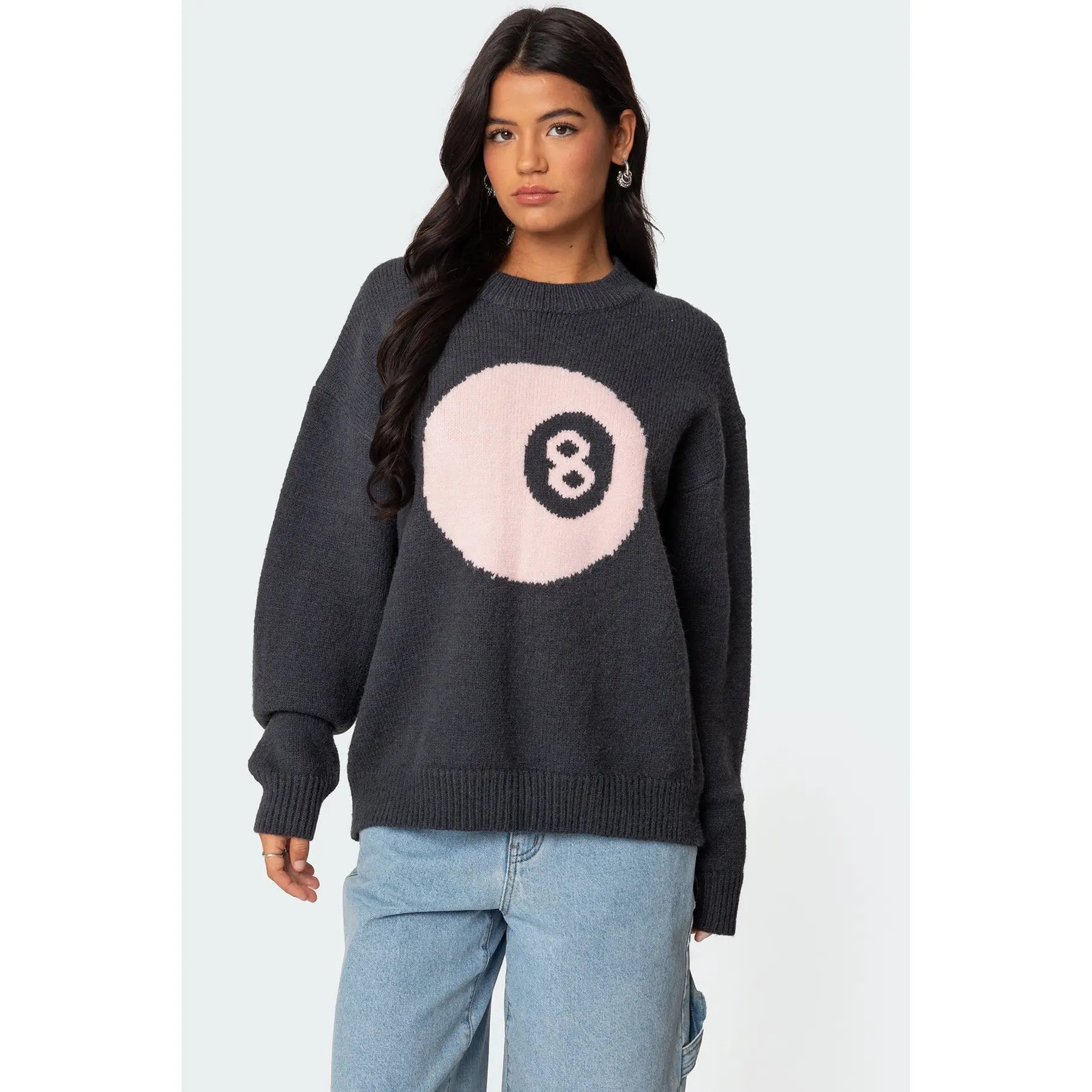 8 Ball Oversized Chunky Knit Sweater