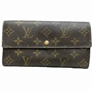 Pre-owned Louis Vuitton Canvas Small Leather Goods Pochette Porte Monnaie Credit Monogram Long Wallet