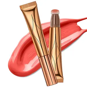 "Contour Beauty Wand - Liquid Face Concealer, Contouring Highlighter & Blusher Stick with Cushion Applicator, Long-Lasting Matte Finish Bronzer Cream Lightweight Makeup Peach Flawless Smooth Gentle Silky Cosmetic