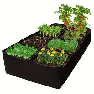 Fabric Elevated Garden Bed 4x2x1ft, Garden Grow Bed Bag, Garden Planter for Herbs, Flowers & Vegetables, 55 Gallon Capacity, Ideal for Gardening