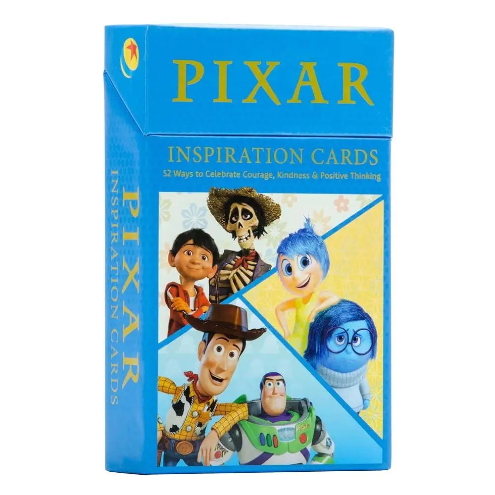 Disney Pixar Inspirational Mindfulness Affirmation Cards - 52-Card Unisex Set with Booklet Guide, Mindful Quotes, Positive Vibes for Kids/Parents Courage-Boosting Use