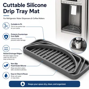 Refrigerator Water Collection Tray, Drinking Machine Splash Guard, Anti-Spill Pad, Home Essentials, Drainage Mat, Drain Pan, 1 Piece