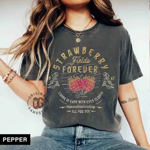 Beatle Strawberry Fields Rock Band Sweatshirt Hoodie Tshirt, Streetwear Shirt, Gift for Women and Men