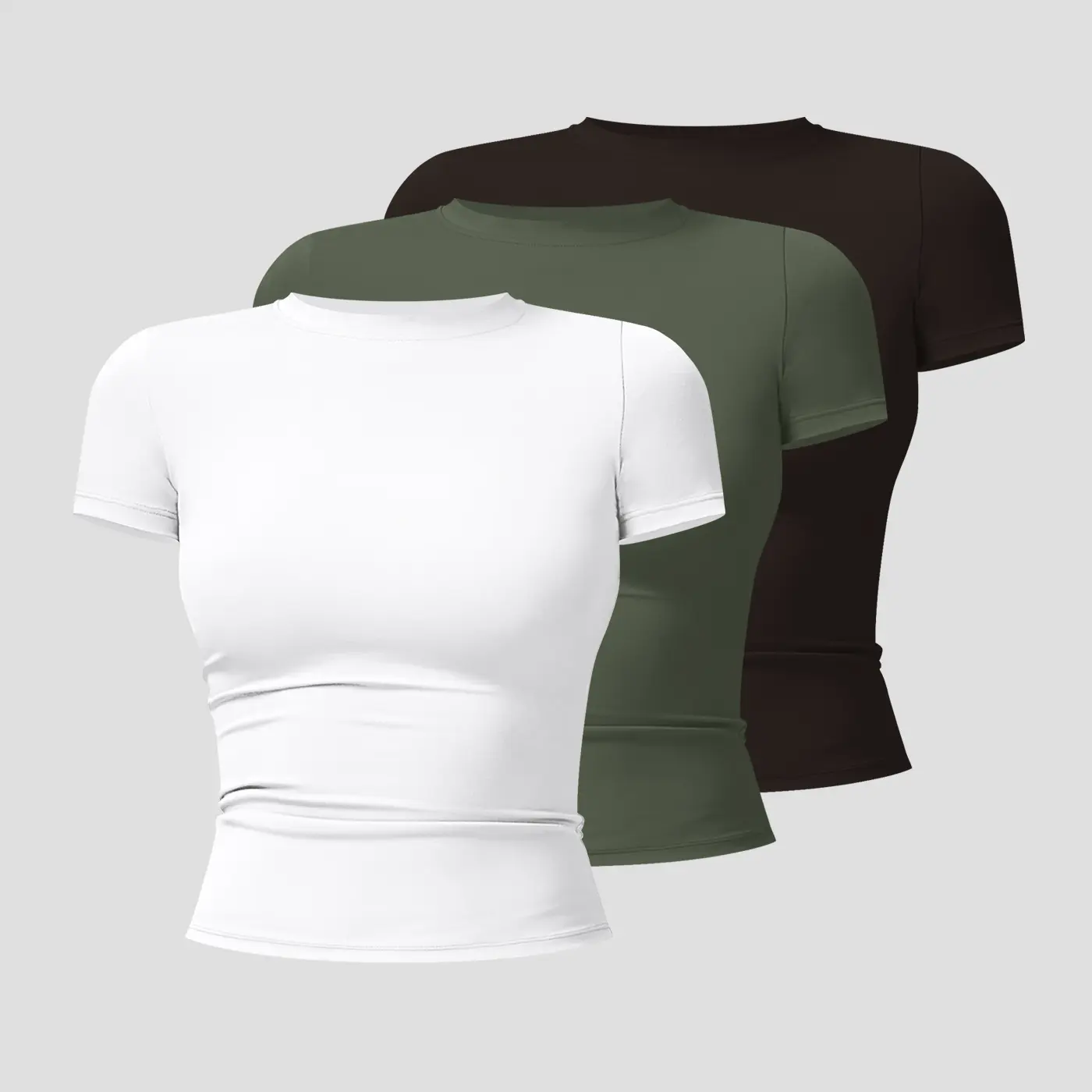 Swan White + Forest Green + Dark Coffee