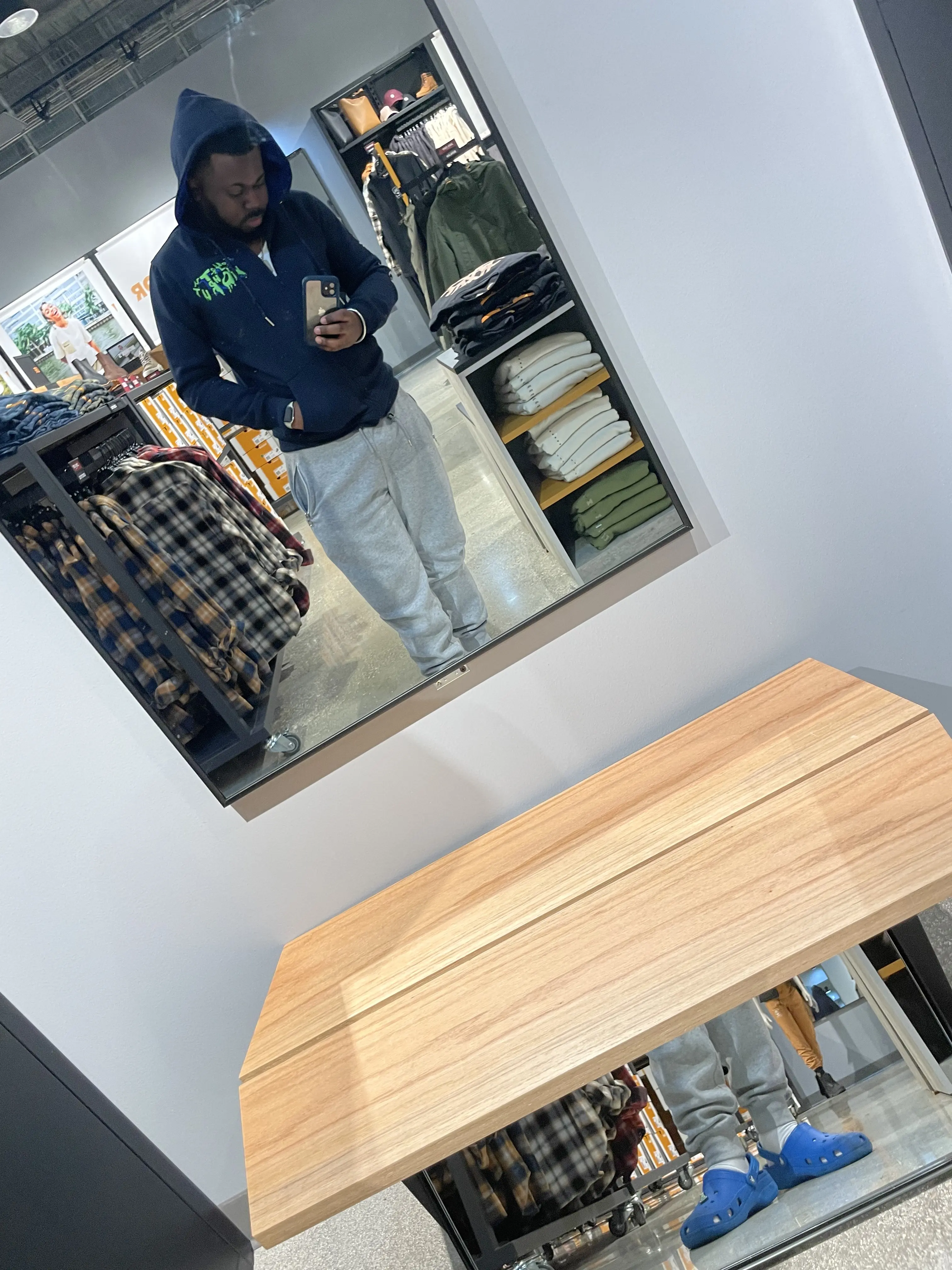 navy blue satin hoodie