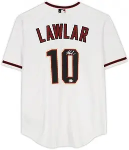 Framed Jordan Lawlar Arizona Diamondbacks Autographed White Nike Replica Jersey - Fanatics Authentic Certified