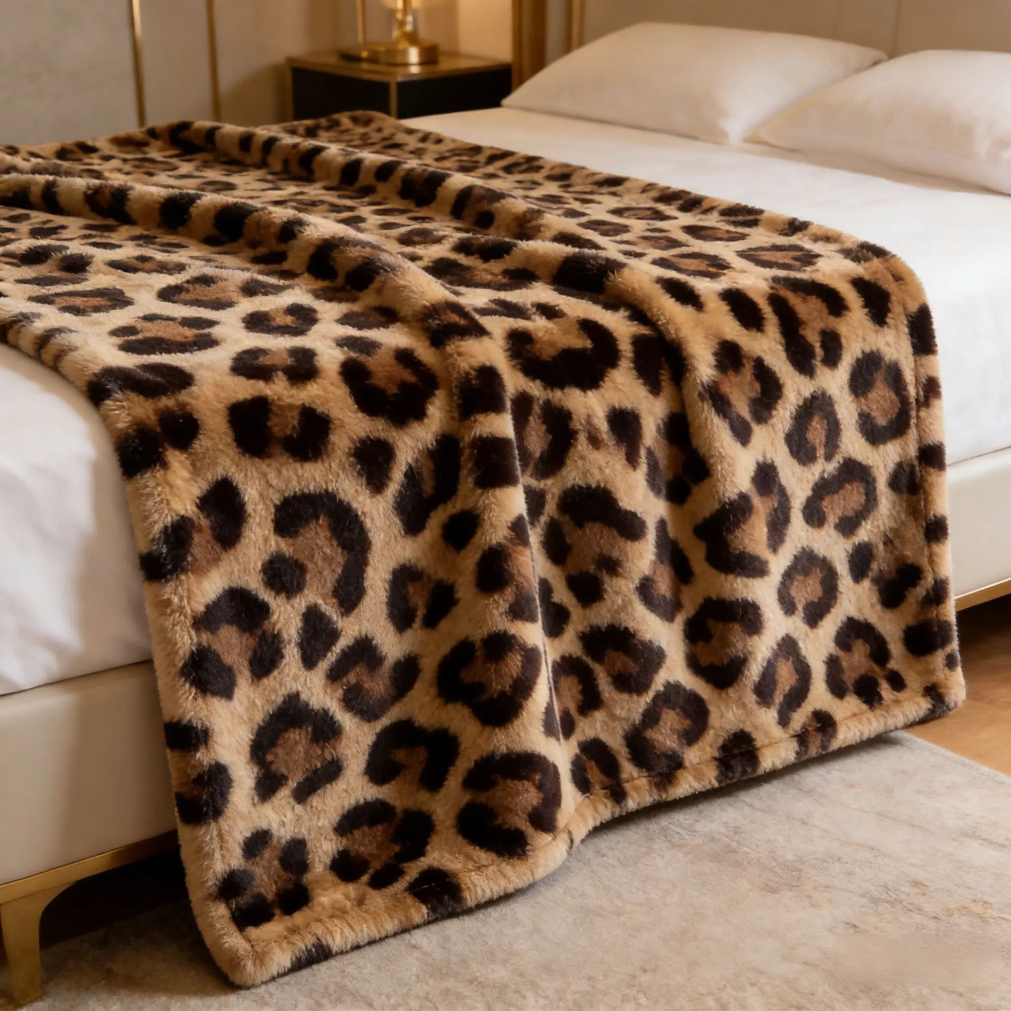Tiktok Best-Selling Leopard Print Flannel Machine Washable Cozy Soft Warm Throw Blanket, Ultra Soft Comfortable Sofa Bed Sheet, Fashion Animal Pattern, Perfect Gift, Bedroom Blanket, Cozy Throw Blankets