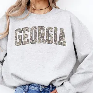 (Sale Off Up To 50%) Camo State Name Sweatshirt State College Varsity Name Pullover Varsity Camouflage State Sweatshirts Varsity Collage Tees, Full Color, For Men, For Women, Casual, Classic Fashion, Tee Print