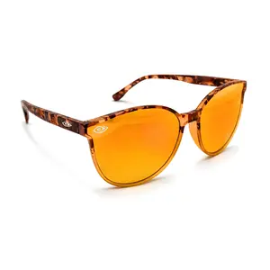 Feline 2.0 Persian Princess Sunglasses with Tortoise Shell Frames & Warm Amber Gold Reflective Lenses for Golden Hour Glam