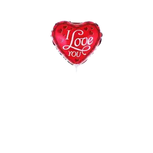 I Love You 10-inch Pre-Inflated Stick Balloon