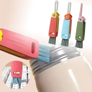 9 Pack Multifunctional Bottle Cleaning Brush, Cup Crevice Cleaning Tools, 3 in 1 Cup Lid Gap Cleaning Brush Set, Home Kitchen Cleaning Tools