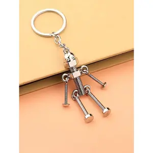 Cute Robot Design for Car Keys, Creative Screw Design Keychain for Men & Women, Fashionable Novelty Keychain As Gift for Friends, Keychain for Bags