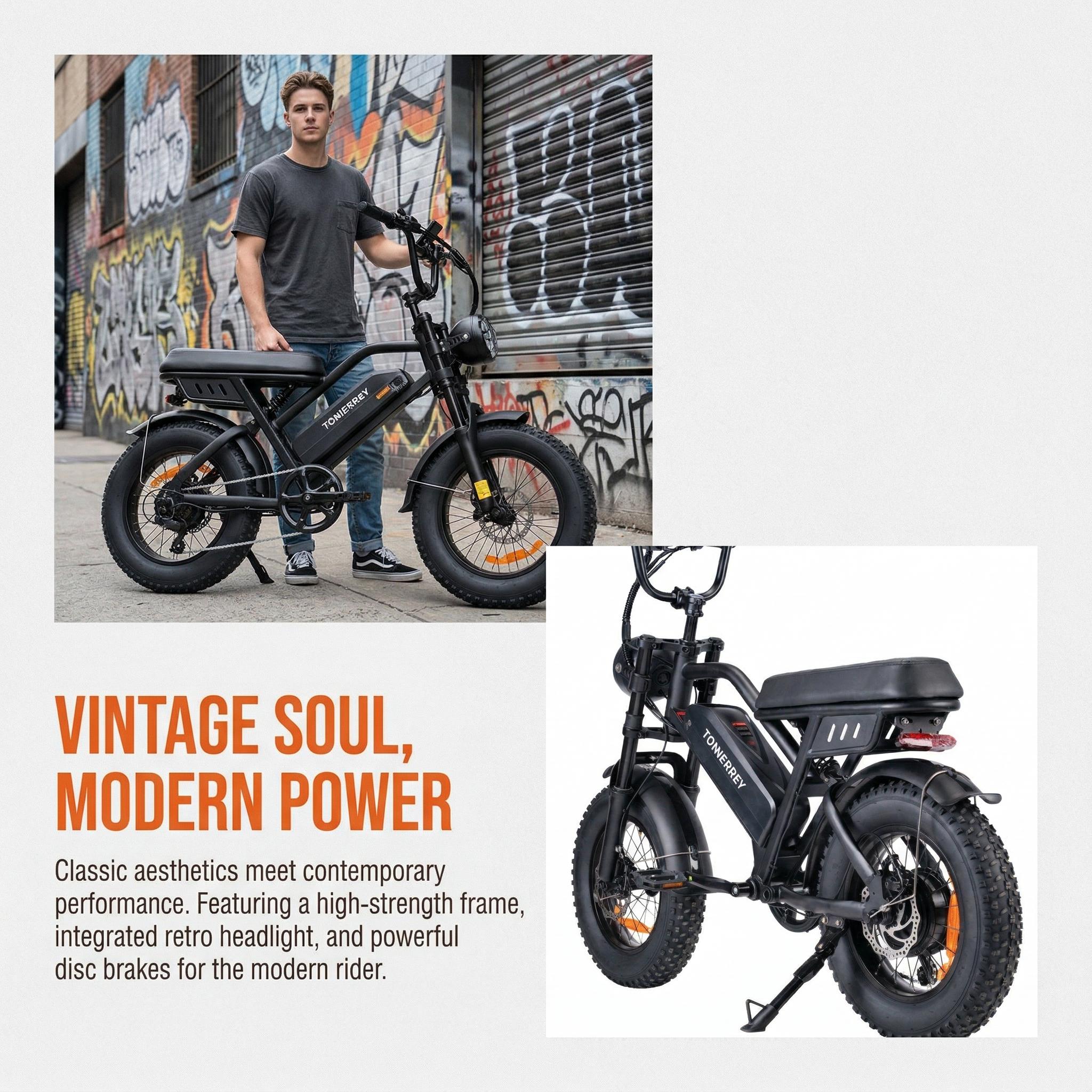 Off-Road Electric Bike 21.6mph High Speed 50-56Miles Range 48V15.6Ah 16*4 Fat Tire 58Nm Front Suspension Carbon Steel Black all-terrain adult