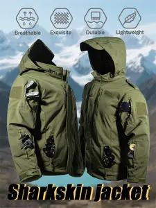 Men's Heavy-Duty Tactical Outdoor Jacket, Large Capacity with Multiple Pockets, Windproof Fabric - For Winter Hunting and Fishing, Workwear, Tactical Camping Gear, Riding, Hiking, Climbing, etc. - Reinforced Stitching with Durable Material