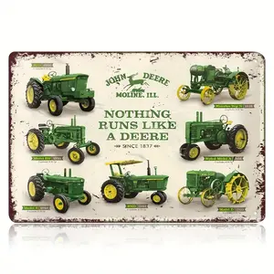 Retro Metal NOTHING RUNS LIKE A DEERE Sign, Novelty Plaque Decoration For Interior Home Wall Hanging