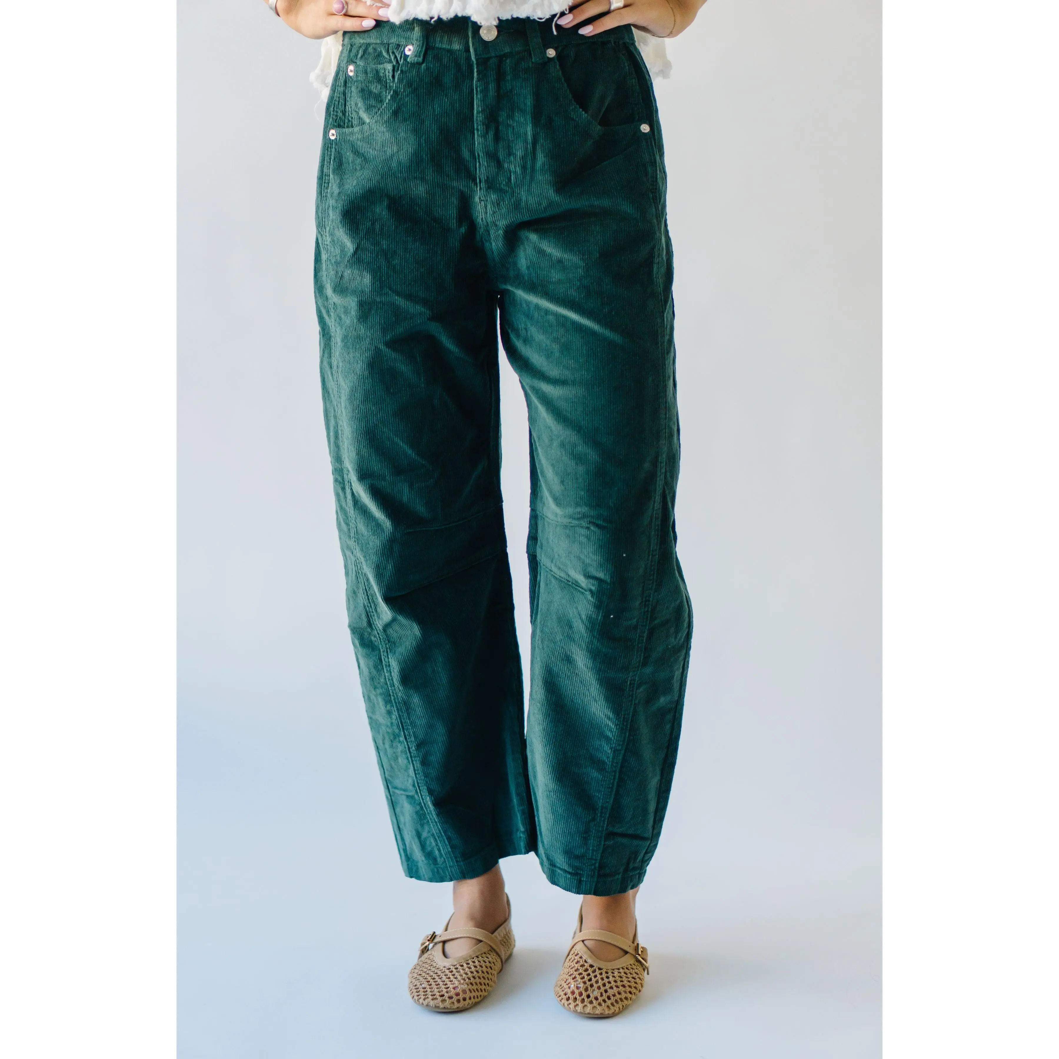 The Kerzman Relaxed Corduroy Pant in Dark Green