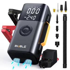 [7 in 1] 8500A (All Gas, 12L Diesel) Portable Car Jumper Starter, Car Multi-Tool with Air , Blower, 150PSI Tyre Inflator, 12V Battery Charger Jumper Box with LCD Display, Car Battery Jumper Starter Multi-Purpose Set compressor