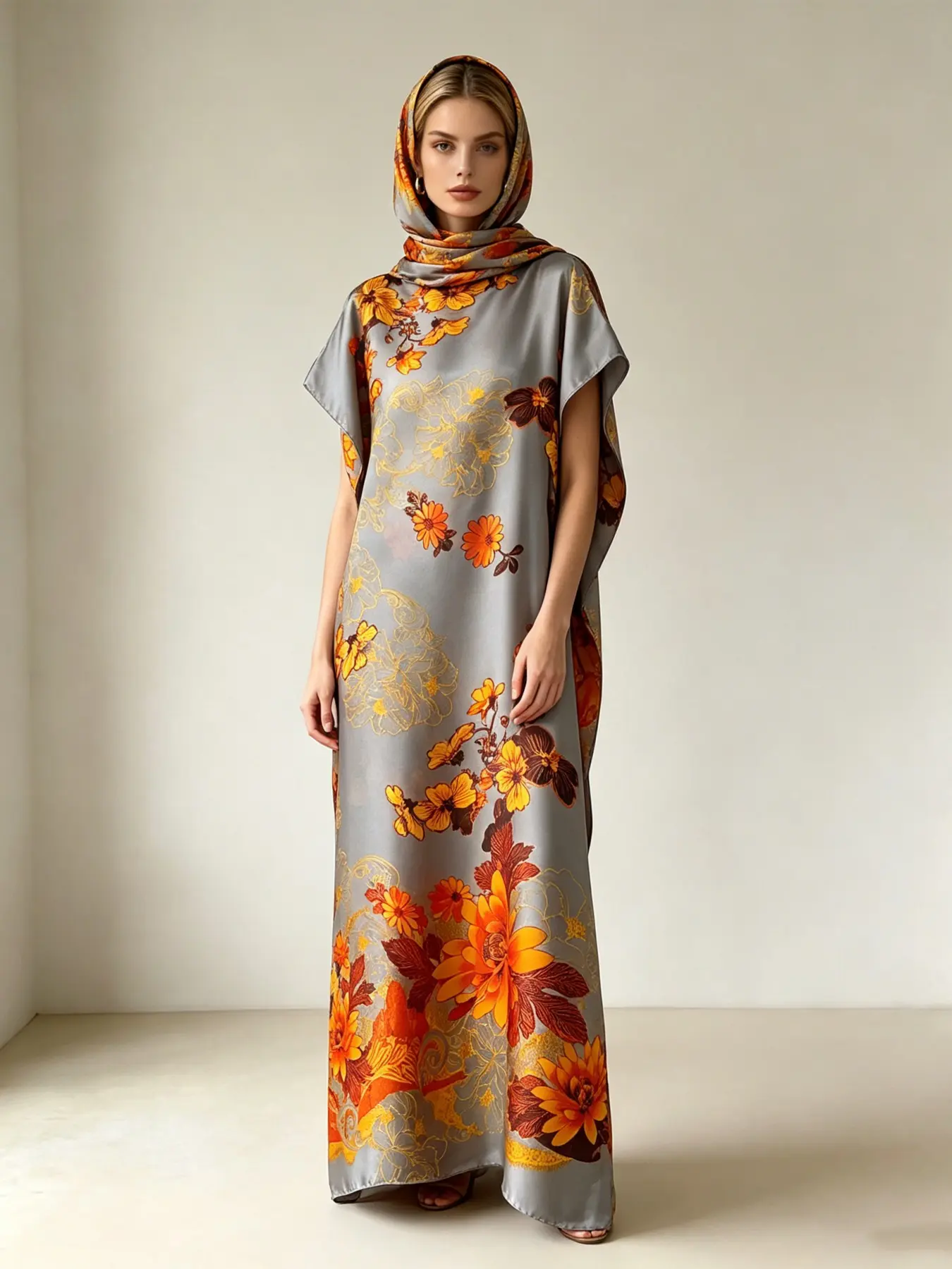 Trending Ethnic Floral Kaftanabaya, Women's Casual Abaya, Stylish and Comfortable, Perfect for Daily Wear