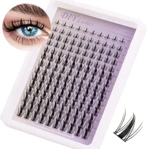 1 Box 140 Cluster False Eyelashes, 14 Rows Independent Real Lashes, Reusable Fluffy Curled Dense Lashes, Natural Cartoon Makeup Effect
