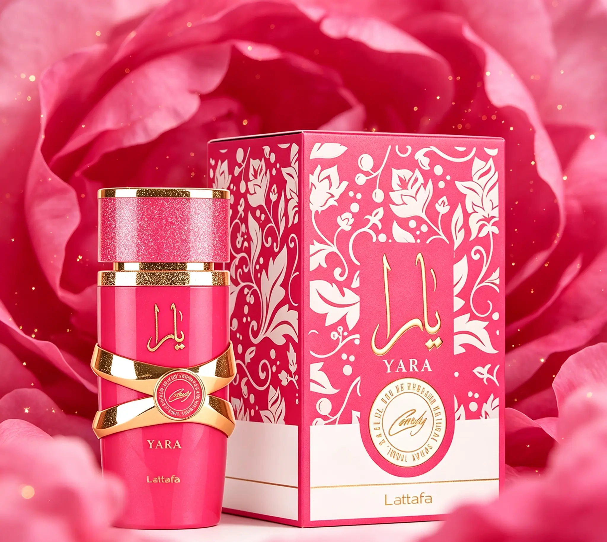 Luxury Lattafa Yara Candy Pink Perfume, Elegant Sweet Aroma All Day Wear Great Gift For Her