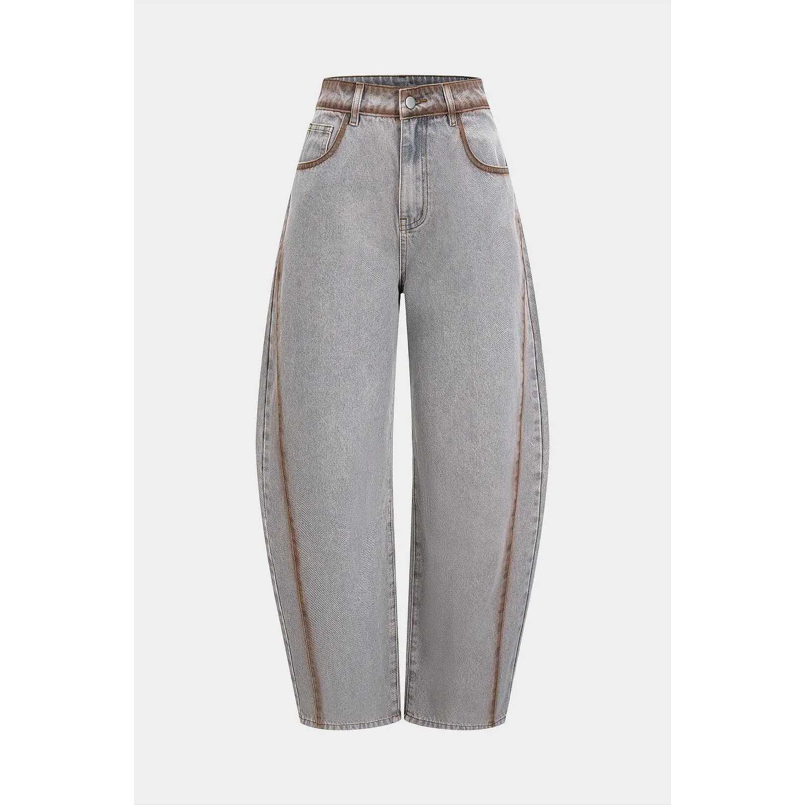 Denim Stitching Washed Pocket Jeans