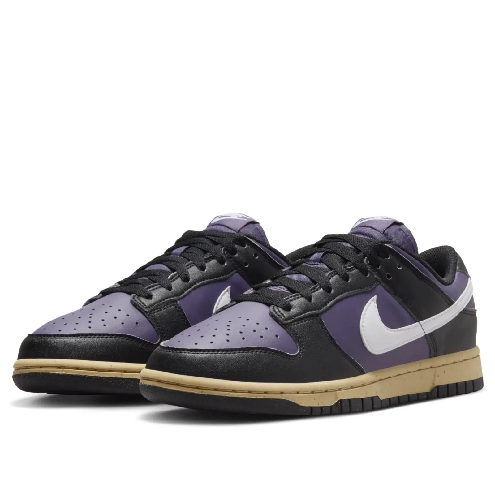 Nike Dunk Low Next Nature Women's Sneakers Dark Raisin / White / Black / Sesame DD1873-500 Low Top Casual Shoes Lifestyle Footwear Lace-Up Sneakers Classic Dunk Silhouette Cushioned Comfort Everyday Shoes Sustainable-Inspired Design Durable Rubber Outsole