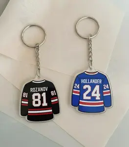 Heated Rivalry Shane And ILya Hollanov Inspired Acrylic Keychains / Bag Charms, Team Rozano Keychain, Hockey Jersey Keychain