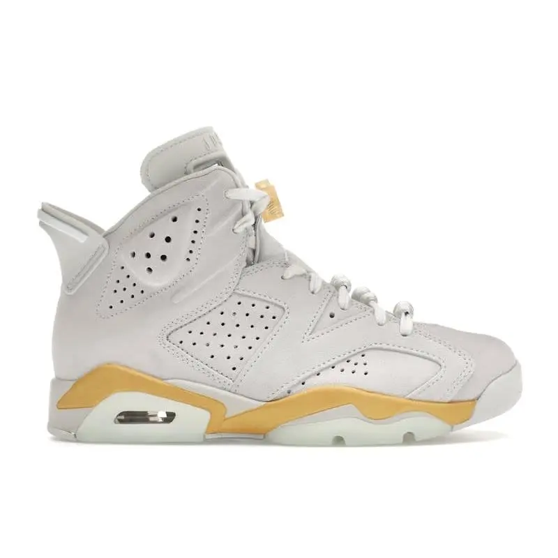 Jordan 6 Retro Craft ‘Paris Olympics’ (Women’s) Premium Leather High-Top Lifestyle Basketball Sneakers Sail Metallic Gold Reflective Details Air Cushioning Durable Rubber Outsole Retro AJ6 Craft Edition Limited Olympic Design