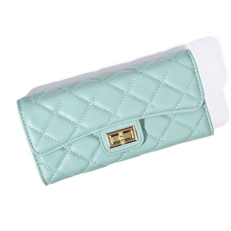 Ello Women's Plaid Long Wallet with Multi-Card Holder Simple Style Expandable Design Secure Zip Closure