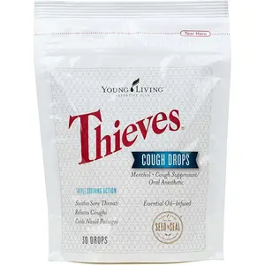 Thieves Cough Drops | Cinnamon, Menthol,  Peppermint Essential Oils | Cough Suppressant | Cooling Nasal Relief with Thieves Oil &  Wellness Fitness Healthcare Therapeutic