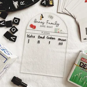 Family Game Night Scorecard Dry-erase Personalized