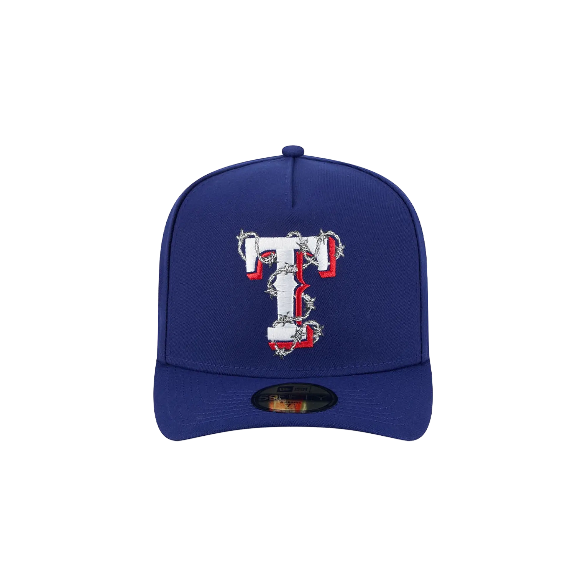 59FIFTY Texas Rangers Fence A-Frame Fitted Hat "Blue" 60693493