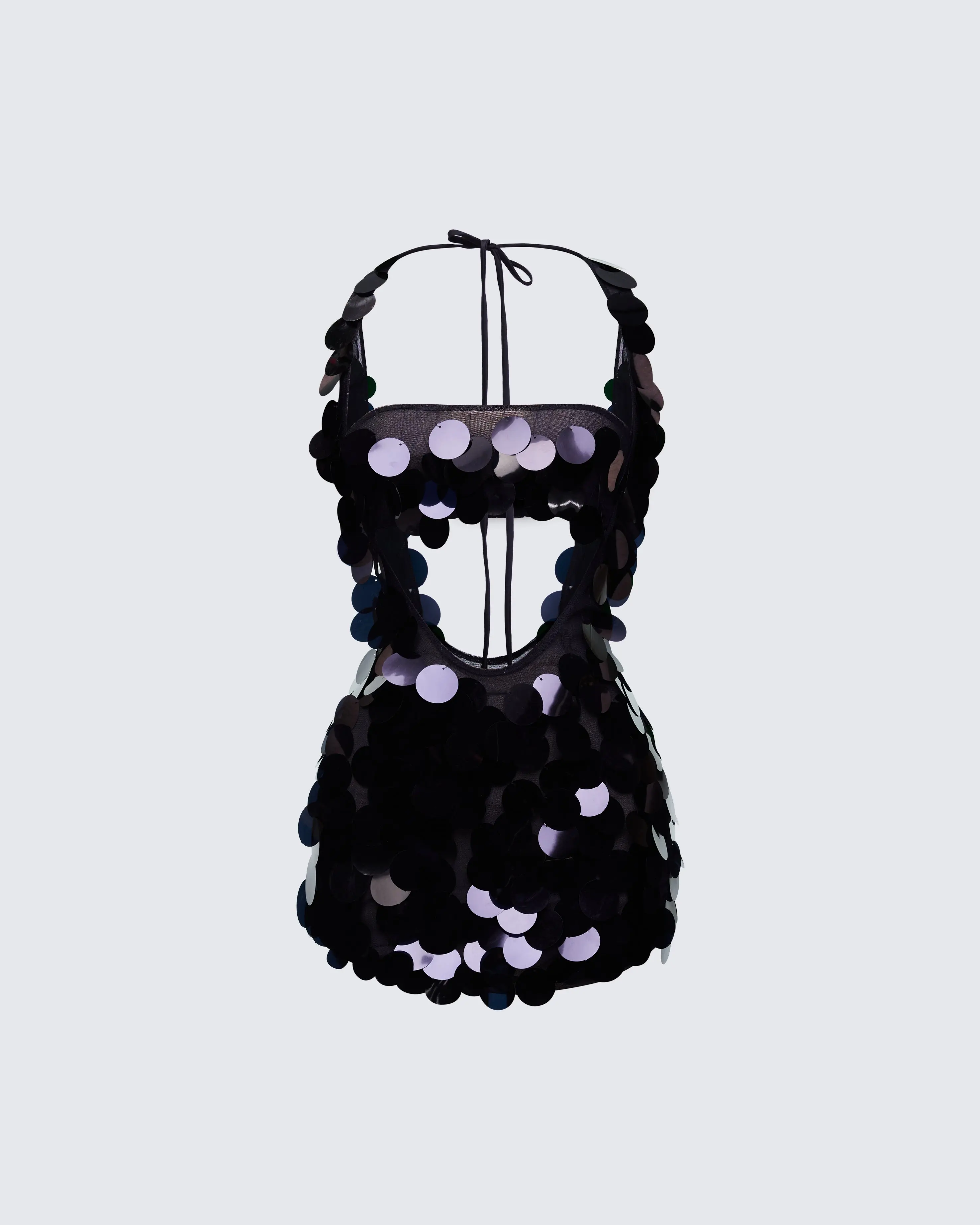 Reverie Black Sequin Plunge Dress Reverie Black Sequin Plunge Dress