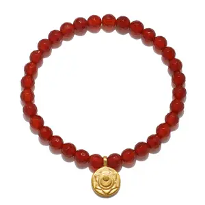 Satya JEwelry Sacral Chakra Carnelian Stretch Bracelet- One year warranty