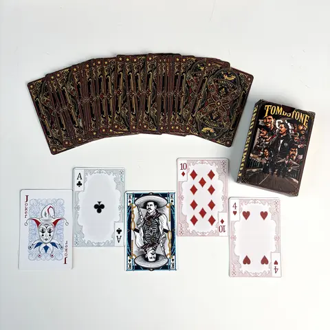 Vintage Tombstone 1993 Playing Cards, I'm Your Huckleberry Say When 54 Card Deck, Cowboy Western Movie Collectible Gift Set For Fans