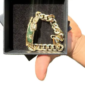 Oro Laminado Gold Filled Saint Jude Cuban Bracelet