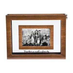 12" x 9" Blended Family Sand Ceremony Wood & Glass Picture Frame