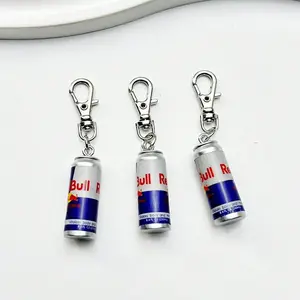 3pcs Cartoon Casual Zinc Alloy Energy Drink Can Pendant, Suitable For Women, Lobster Claw Keychain, Fashion Jewelry Accessories, Carabiner Clips, Great For Birthday And Holiday Gifts
