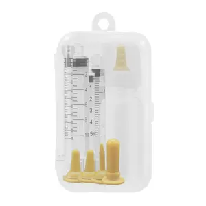 11 Pieces Pet Feeding Bottles Kit Small Milk Bottle Nipple Syringes Feeder for Kitten Puppy Nursing