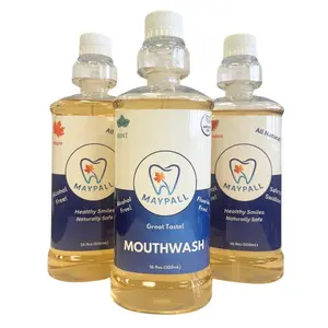 2 Pack of MayPall's Adult Mouthwash, Safe to Swallow, Natural, Promotes Healthy Teeth, Gentle Taste, No Burn, Fluoride Free, Alcohol Free, 16.9oz