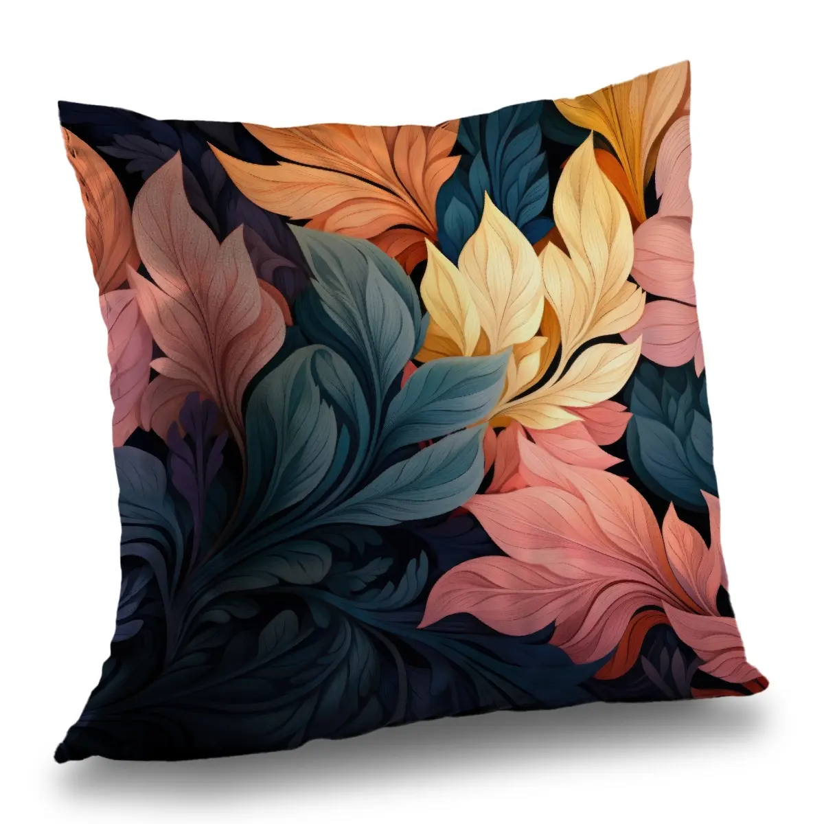 MWW C1PC2626NNHFND 26x26 in. Coral Pastel Bloom Polyester Twill Throw Pillow - Stylish Home Decor, Coral Standard Pillows
