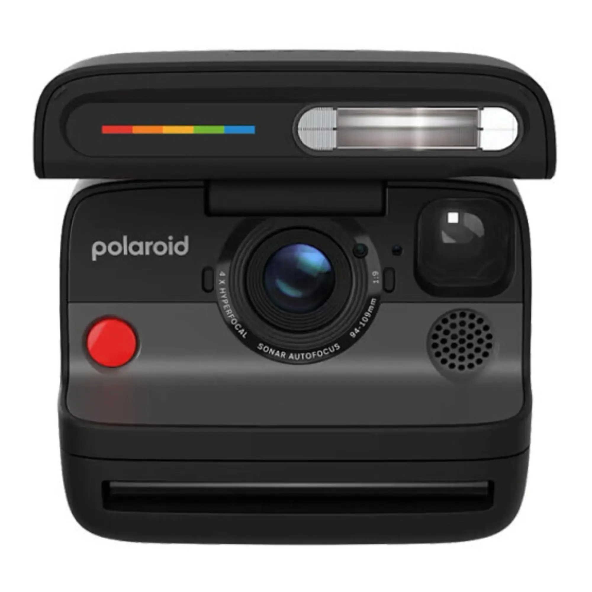 Polaroid Flip Instant Camera - Compact, Retro Design, Sonar Autofocus, Bluetooth Connectivity, Mobile-Compatible, Square Lens (Black), Flash