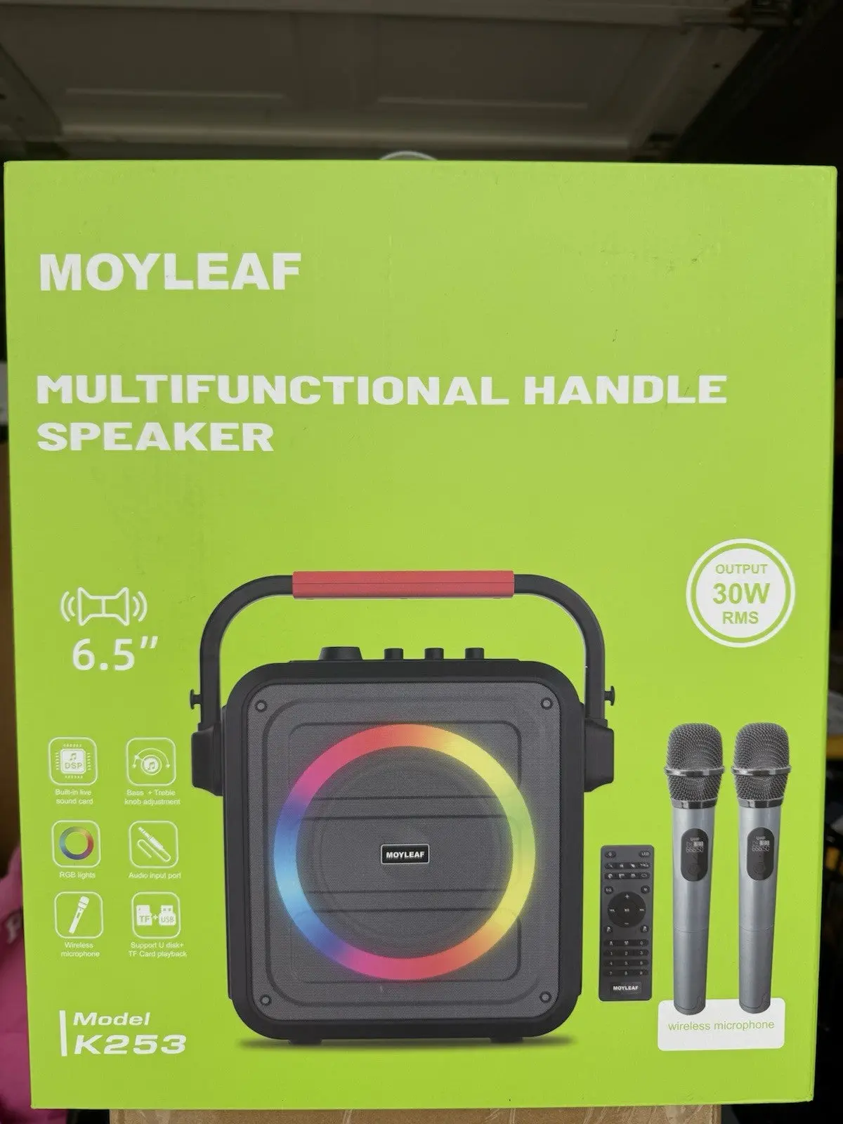 MOYLEAF Karaoke Machine Bluetooth Karaoke Speaker for Adults & Kids K253 - Black