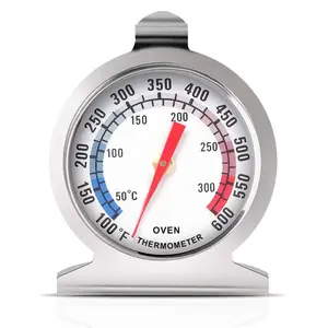 Stainless Steel Oven Thermometer 50-300?C/100-600?F, Analog  Read, -Free Kitchen Cooking Thermometer, Hook & Stand Design  Thermometer for Oven, Grill, , Fryer